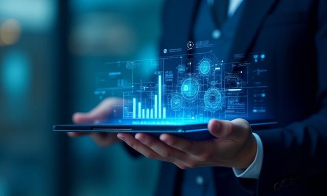 Representación de transformación digital y tecnología empresarial